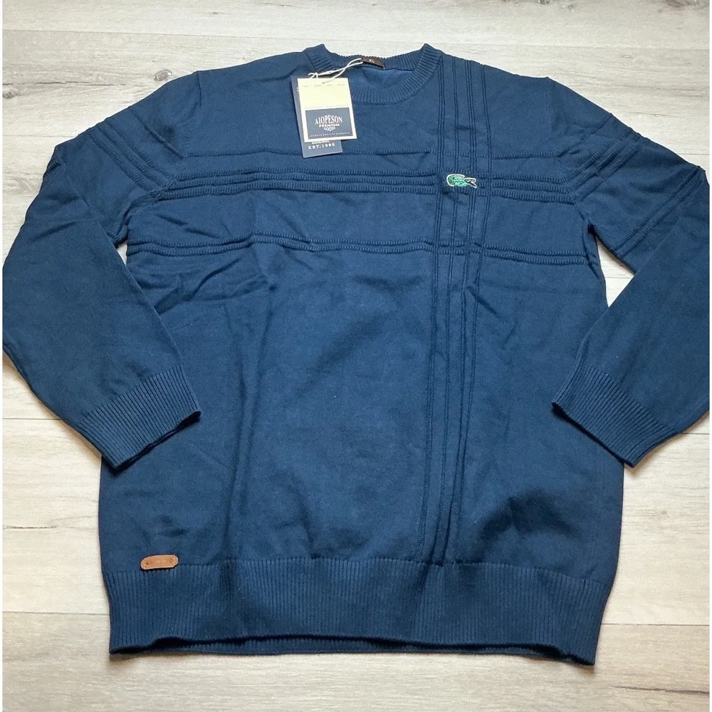Aiopeson Crewneck Sweater Navy Blue‎ XL New With Tags